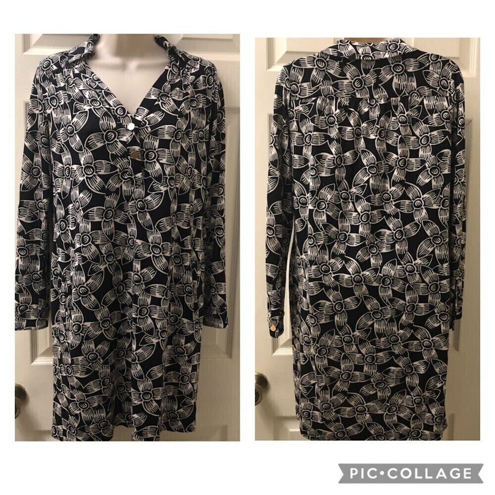 Vintage Diane von Furstenberg Women’s Silk Collared Slip On Dress Size 4 - Picture 5 of 13